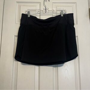 Like New Athleta Black Run With It Skort Skirt Shorts Size XL Tennis Running